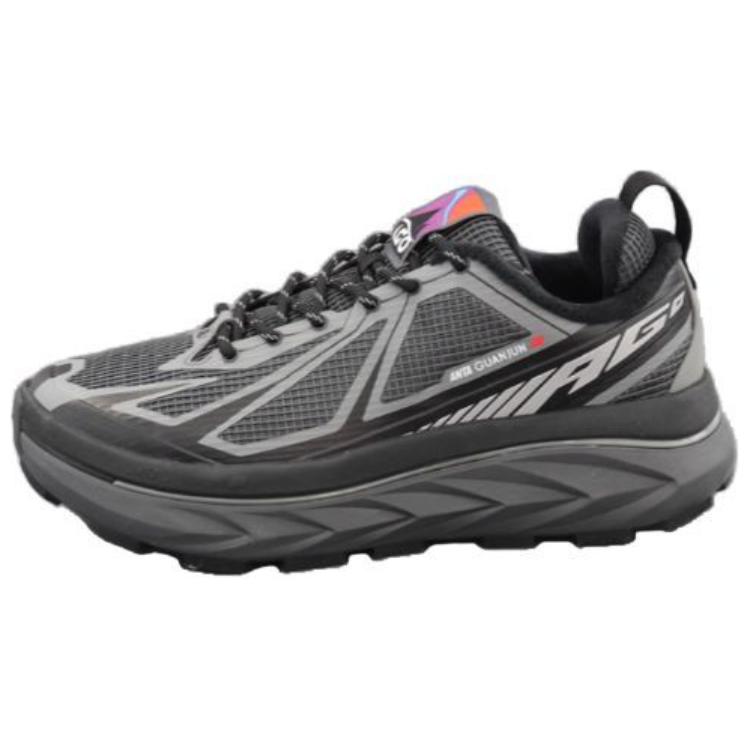 New Anta Cushioned Slip Resistant Low Top Outdoor Shoes Unisex Black Castle Gray 122346606A-1