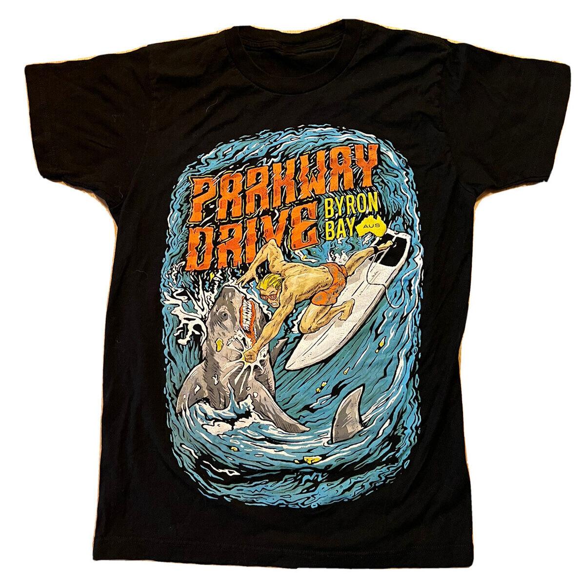 Vtg Parkway Drive Byron Bay Australia Cotton Black Shirt For Men All Size AP680 XL