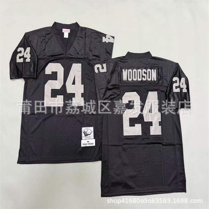 Rugby Jersey Oakland Raiders Retro Style Embroidered Football Uniform Mens Cotton Sport Shirt