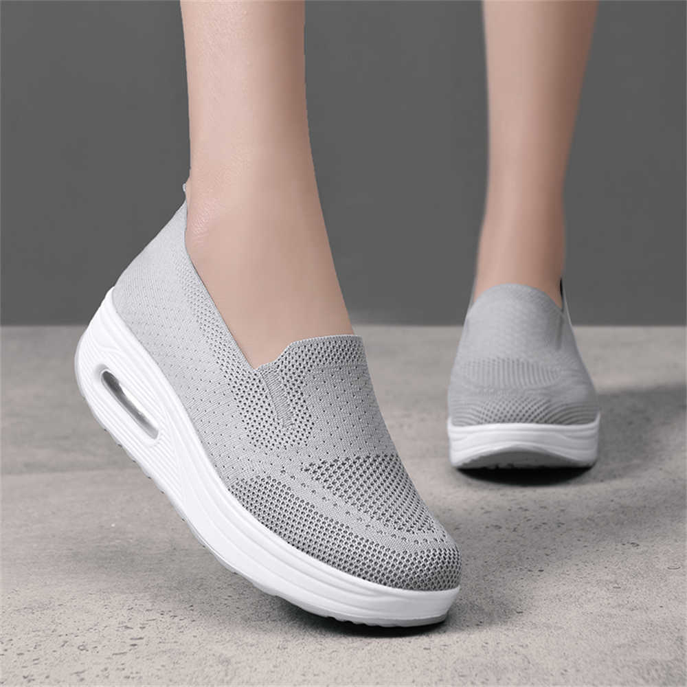 Fashion High Wedge Without Lacing Color Sneakers Vulcanize Women Summer Boots Women's Sports Shoes Sapatilla Vip Link Overseas