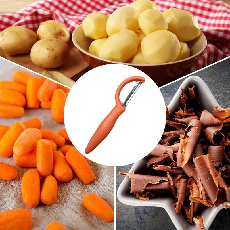 Vegetable Peeler 3X Stainless Steel Kitchen Hand Peeler Ergonomic Handle Food Preparation Cucumber Potato Tomato Processing Tool