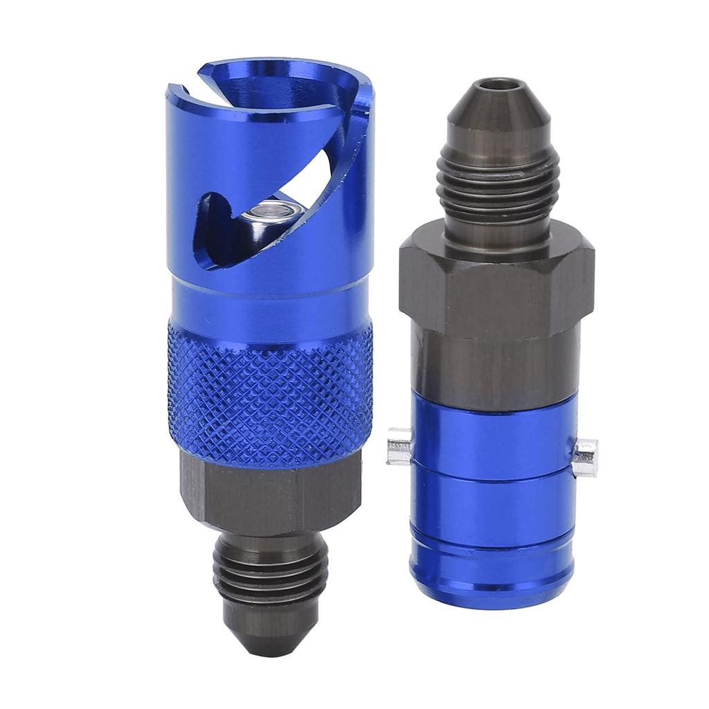 KIMISS Brake Line Quick Release Connection Adapter Aluminum Alloy Fitting for Fuel Fluid Hose (Blue)
