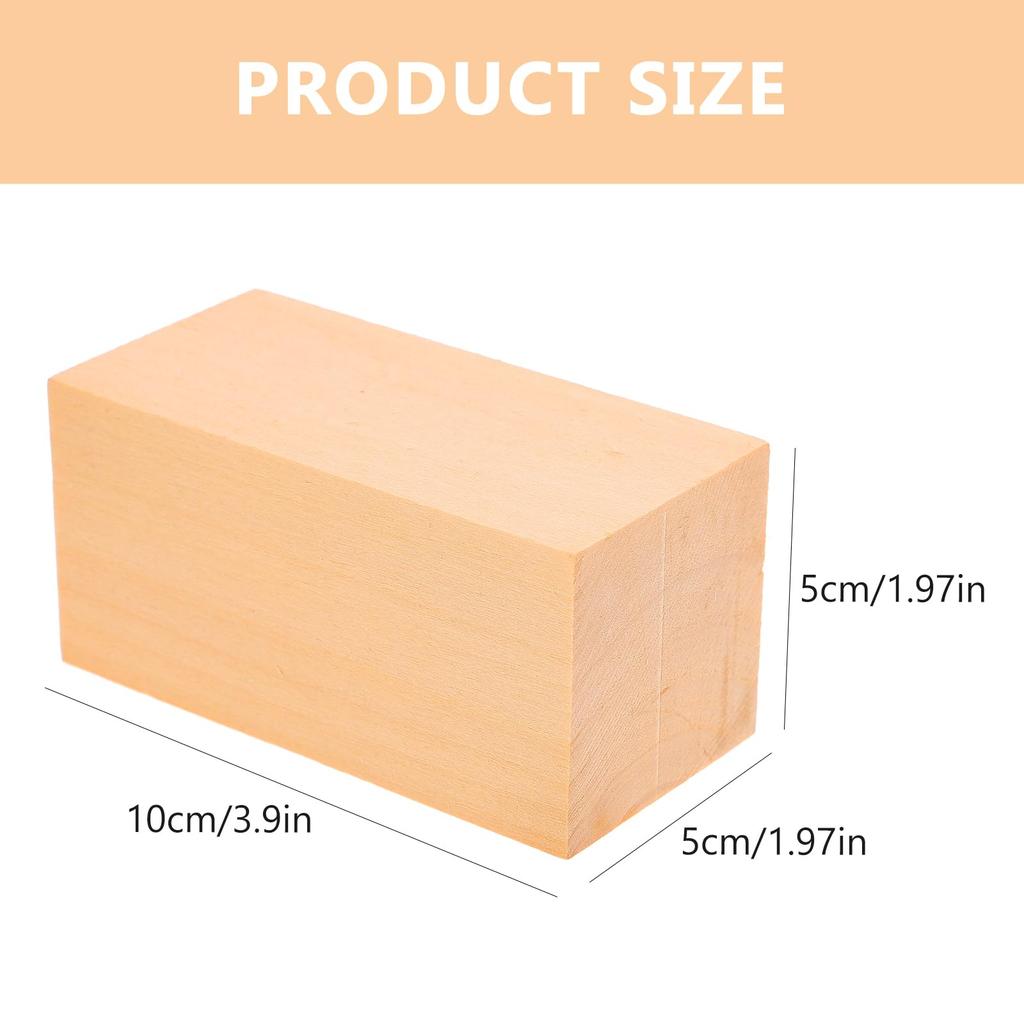 Artibetter Carving Wood Basswood Carving Wood Carving Square Timber Wood Carving Block Set of 3 Wood Premium Wood Crafts Carving Woodworking Printing