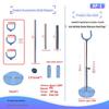 BJD Adjustable Transparent Doll Stand for 1/6, 1/8, 1/12 Scale with Non-slip Base.