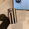 Fashion Retro White Striped Pattern Phone Case For iPhone 17 Air 16 Pro Max 15 14 Plus 13 12 11 Shockproof Silicone Back Cover
