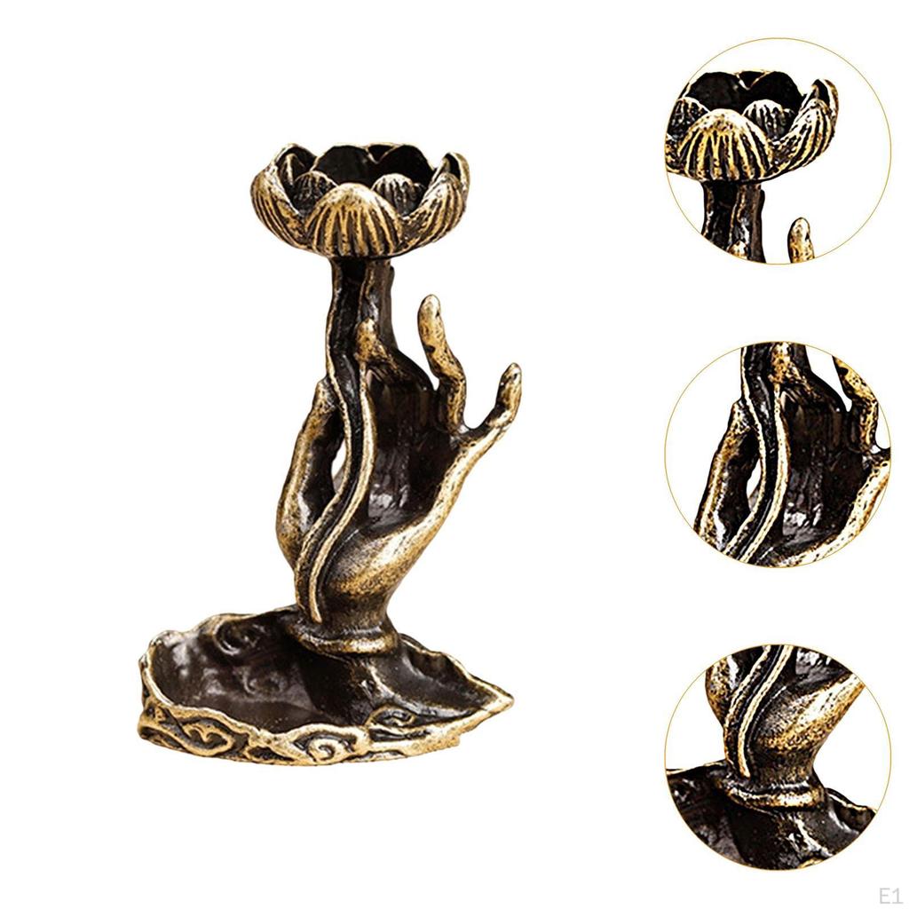 Backflow Incense Holder Waterfall Burner Decor Stick Cone Alloy Censer for