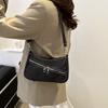 Korean Version Denim Underarm Bag 2025 Summer New Personality Trendy Flu Locomotive Style Shoulder Bag Foreign Style Small Square Bag