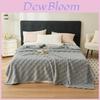 Multicolor Waffle Fleece Throw Blanket For Home Comfort And Warmth