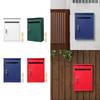 Wall Mount Locking Mailbox Townhouse Weatherproof Office Corridor Office Business Villa Area Family Residence Metal Post Box