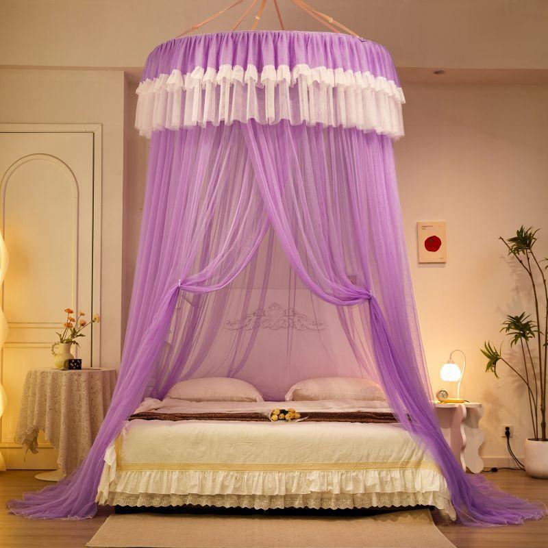 1.2M Children Bed Mosquito Net Girl Round Bed Tent Mosquito Nets Curtain Canopy for Double Bed Mosquito Net Home/Garden