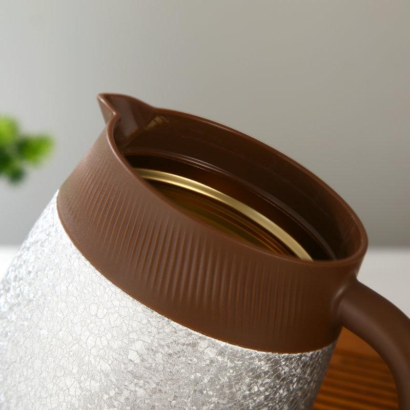Large-Capacity Titanium-Plated Thermos Flask with Tea Brewing and Separation for Health Preservation