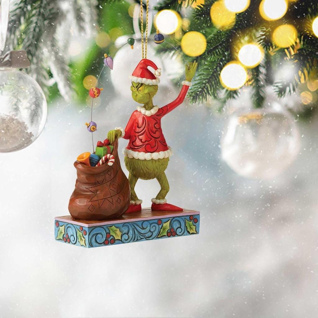 Fun And Colorful Grinch Acrylic Christmas Tree Hanging Ornament For Car Decoration