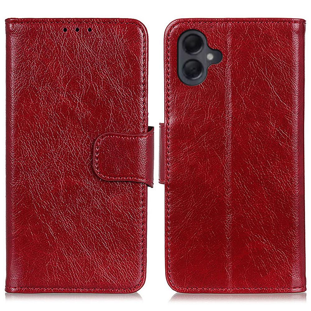 

For Samsung Galaxy A06 4G Case Nappa Texture Split Leather Wallet Phone Cover C