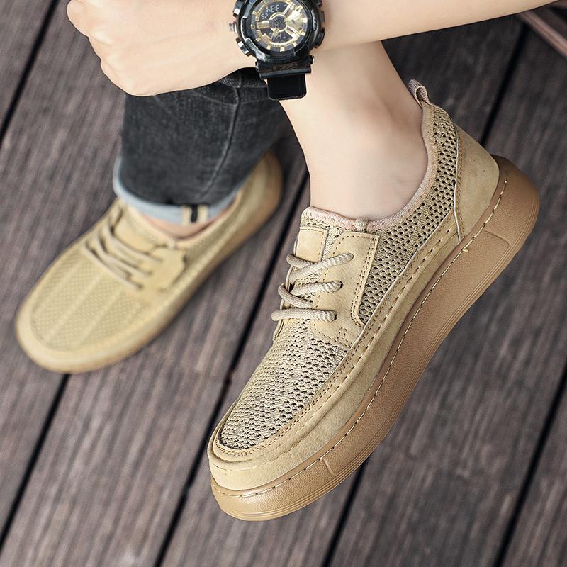 Men's Shoes Sandals Summer Work Shoes All Soft Genuine Leather Casual Walking Old-fashioned Men's Shoes Loafer