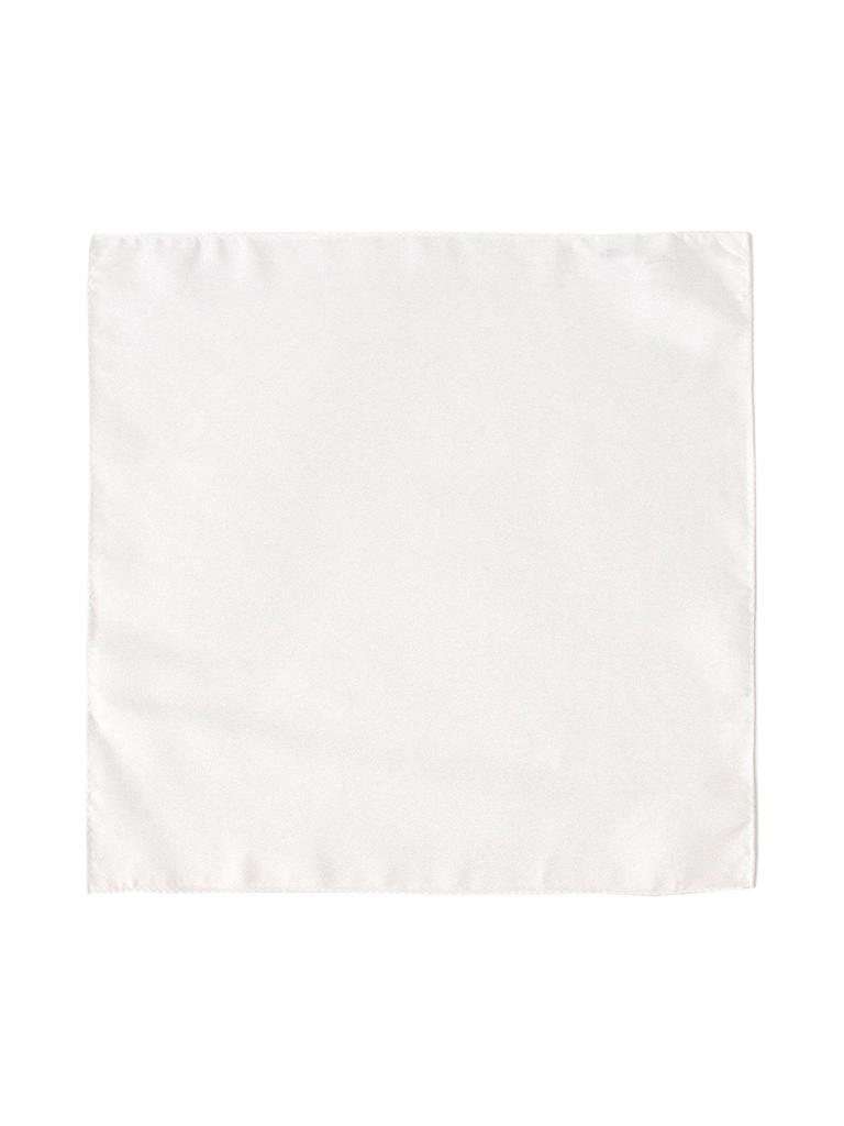 BEAMS Life Store by Beams Silk Solid Pocket One Size Square, Men's, White,