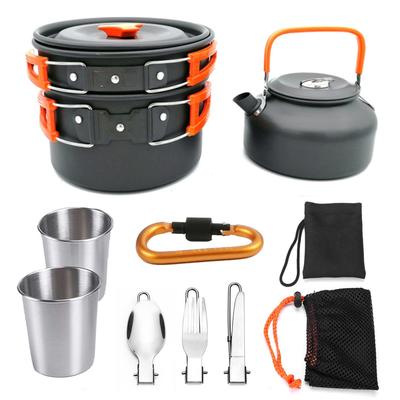 Conjunto Portátil Dobrável de Utensílios de Cozinha para Camping: Chaleira de Exterior e Bule Pequeno