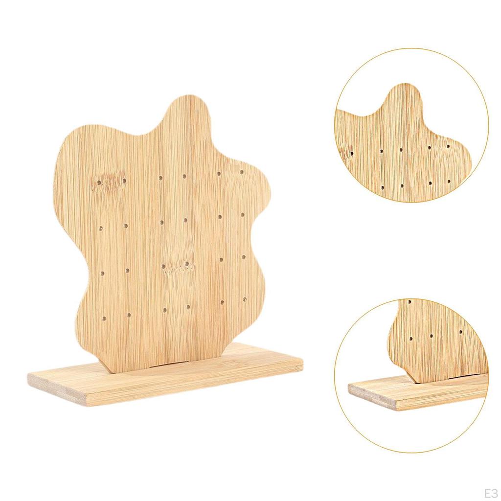 Jewelry Display Stand Bamboo Decorative Holder Storage for Store Selling