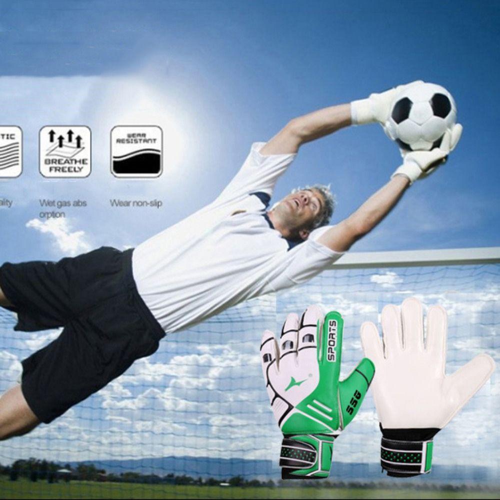 Thickened Kid's Soccer Goalkeeper Gloves Latex Football Gloves Breathable Kids Goalkeeper Glove