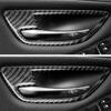 4pcs Car Real Carbon Fiber Interior Door Handle Door Bowl Cover Trim For BMW 5 Series F10 2011 2012 2013 2014 2015 2016 2017