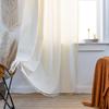 Curtain Finished Solid Color Cotton And Linen Fringed Semi-Blackout American Kitchen Floating Curtains Direct Supply