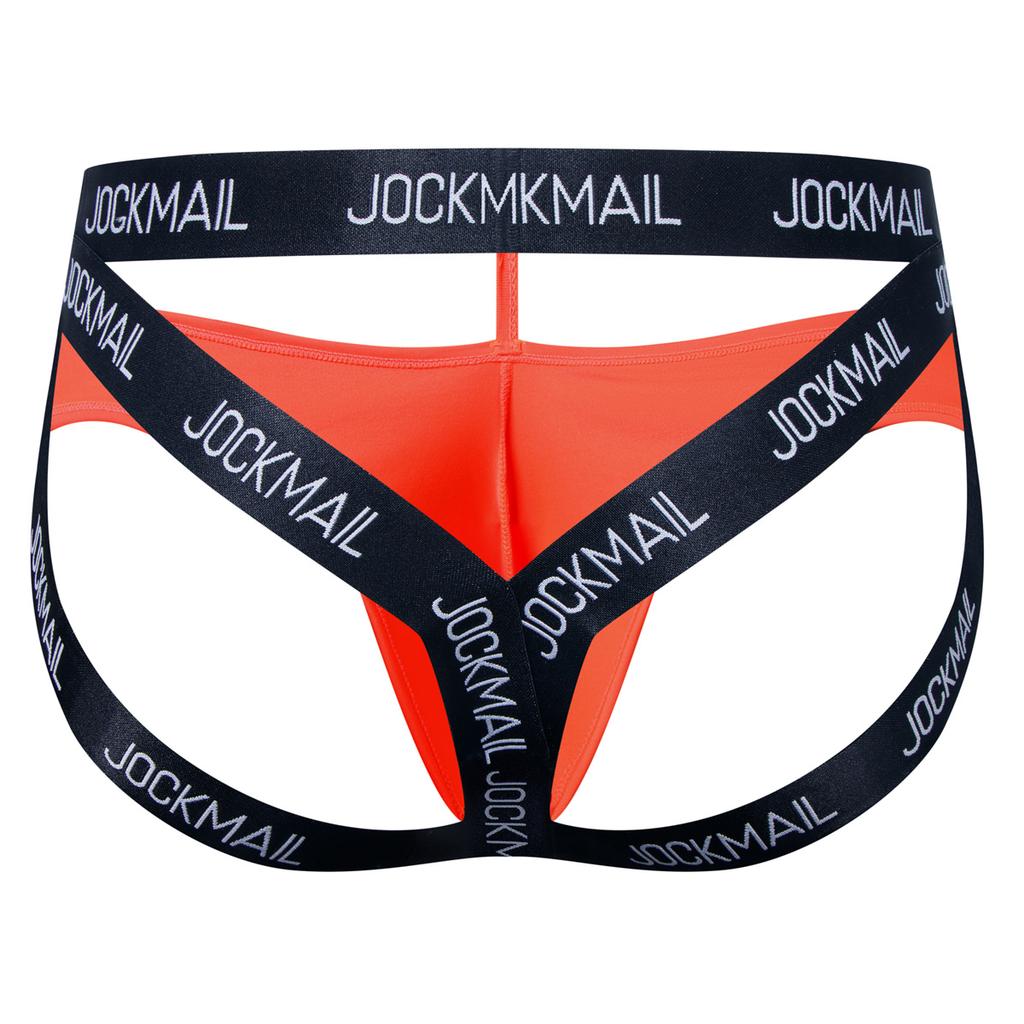 Jockstraps JOCKMAIL Elastic Band Letter Printed Fashion Ultra-thin Ice Silk Men's Thong Underwear