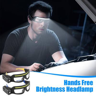 LED Wiederaufladbare Stirnlampe Brille Scheinwerfer mit Bewegungssensor Touch-Steuerung USB Wiederaufladbar Laufen Camping Angeln Radfahren Wandern Beleuchtete Brille