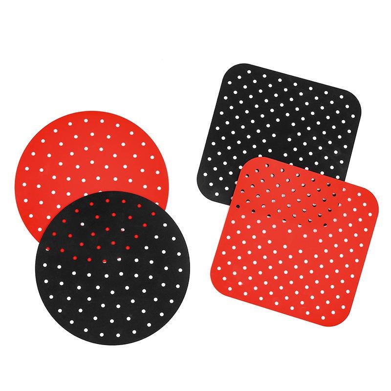 Cookware Reusable Air Fryer Lining Non-slip Silicone Pad Air Fryer Supplies Square Air Fryer Accessories Kitchen Tools Gadgets