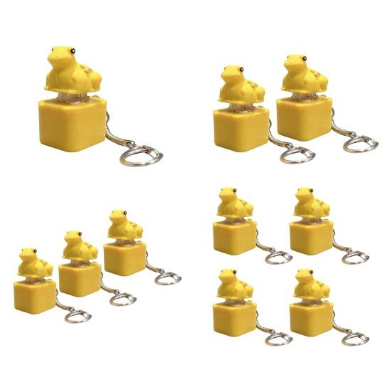 Іграшка для зняття стресу Жаба Квакаюча Непосида Брелок Перезаряджуваний Жаба Клікер з Реалістичними Звуками Портативна Іграшка для Зняття Стресу