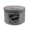 Hat Storage Box Dustproof Case Household Round Felt Storage Hats Bucket Clothes Organizers With Zippered Lid Travel Bags
