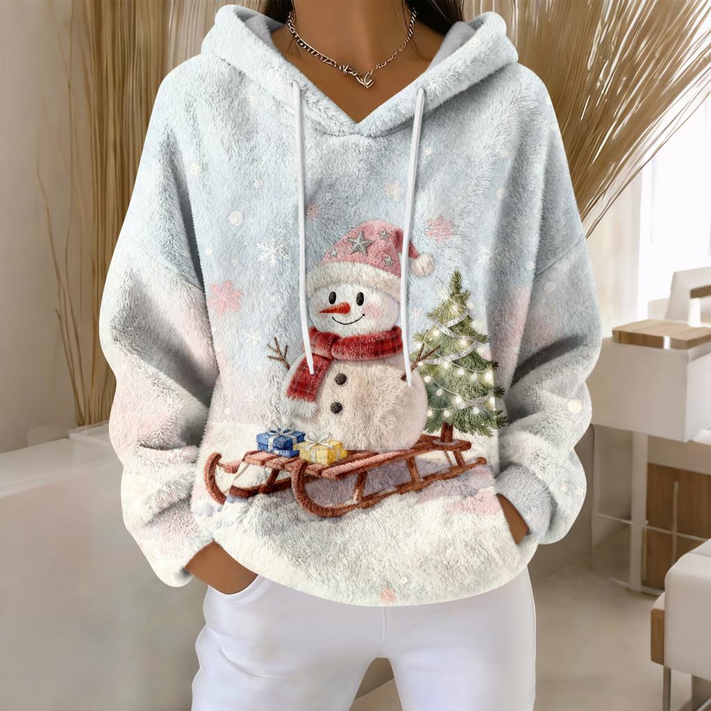 Hoodies For Women Oversized Winter Plush Cute Sweatshirts Pullover Trendy Fall Winter Clothes