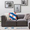 Friesland Flag Square Pillow Case Polyester Cushions for Sofa Netherlands Dutch  Fashion Cushion Covers