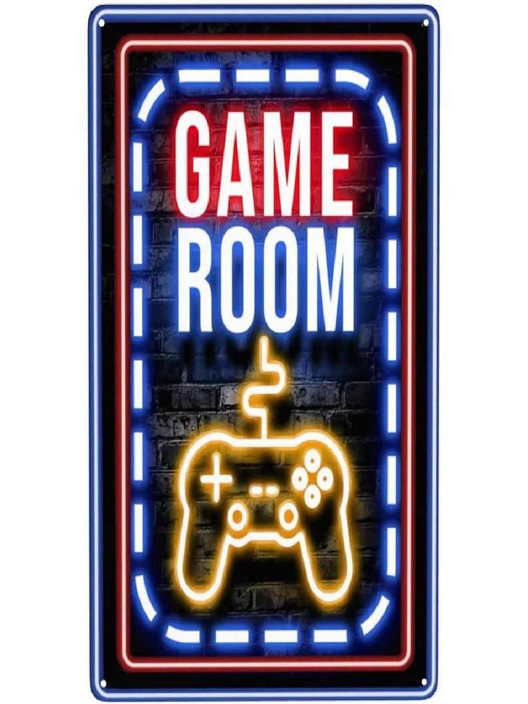 Gaming Room Metal Tin Sign Welcome Game Room Poster Bedroom Decor Iron Plate Youth Dorm Wall Plaque Decoration
