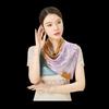 Floral City Mulberry Silk Square Scarf