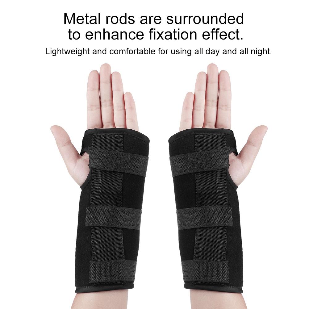 1Pair Splint Carpal Bracer Two Wrist Brace Strap Bar Wrist Fixed Belt for Sprain Forearm L Size