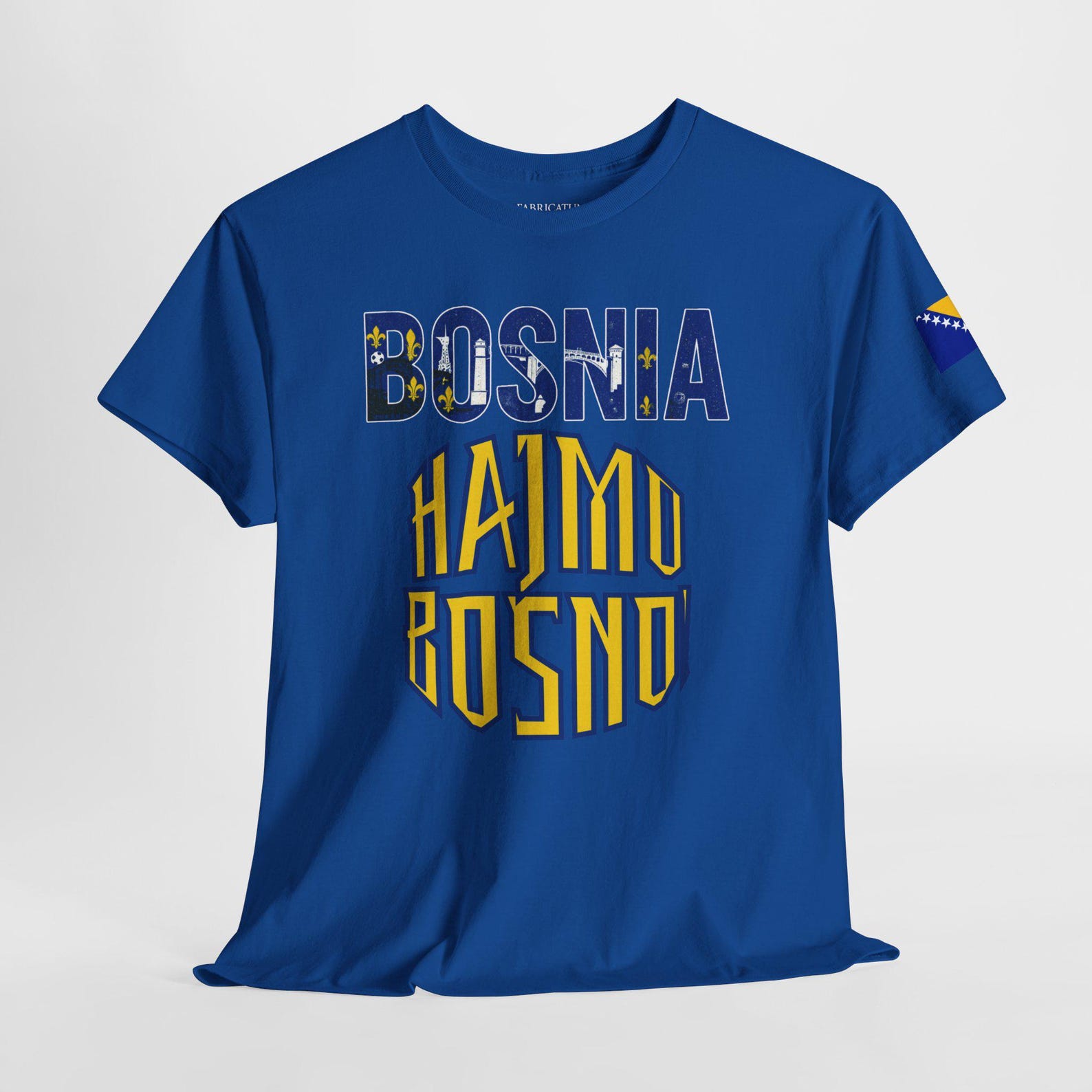 Bosnia Football Fan T-Shirt | Hajmo Bosno Graphic Soccer Tee 3XL