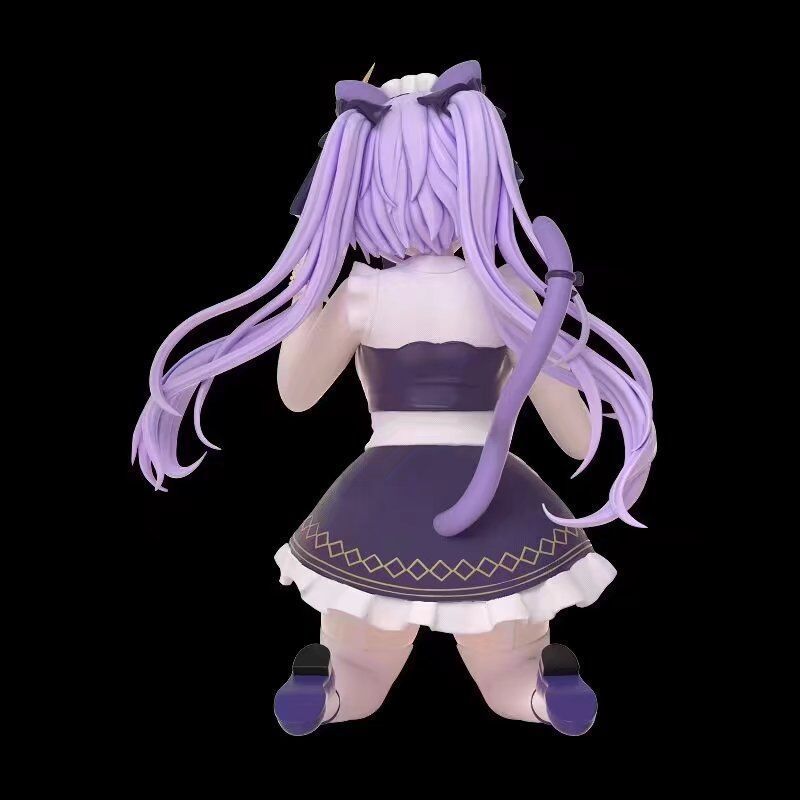 14cm Anime rysunek Genshin Impact Keqing ucho kota pokojówka seksowna dziewczyna pcv zabawki figurki akcji model kolekcjonerski lalka