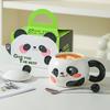 Creative panda water cup mug home office ceramic cup gift cartoon breakfast cup souvenir