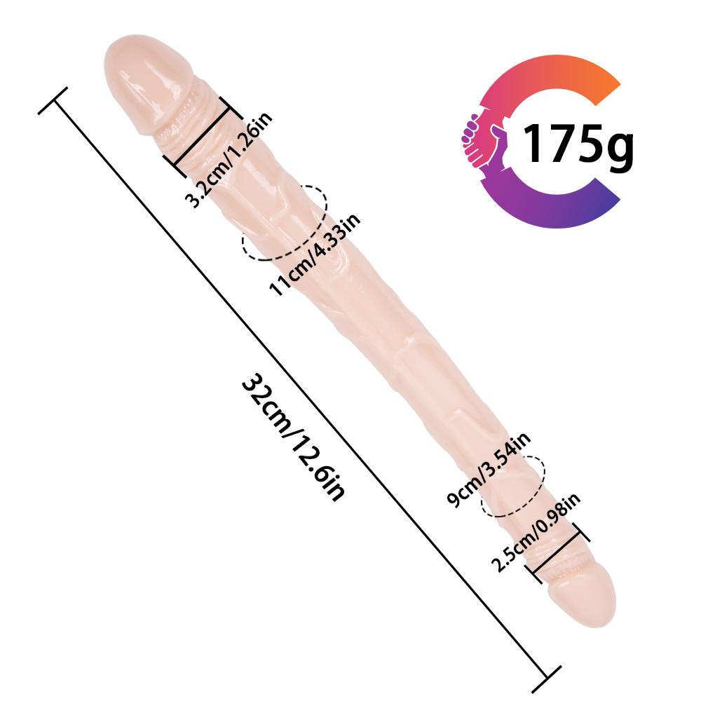 Double-Ended Adult Toy for Adults, TPE Personal Accessory, Non-Electric Battery-Free Design, 1 Pc, Four Sizes Available