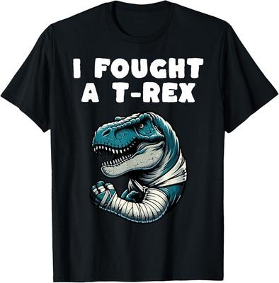 Broken Arm Recovery Kids Boys Dinosaur T-Shirt