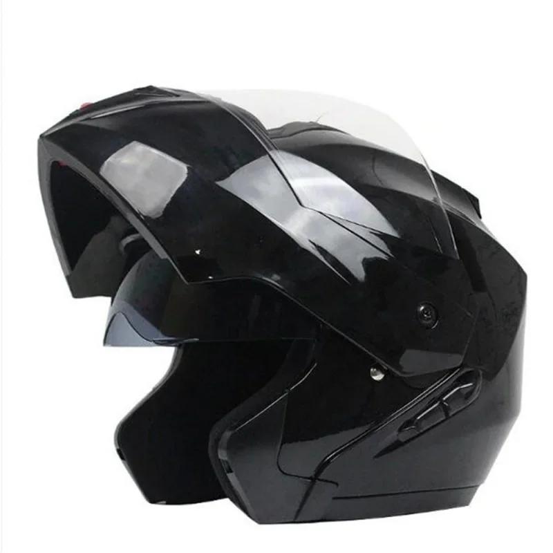 Latest DOT Approved Safety Modular Motorcycle Helmet Dual Lens Interior Visor Flip-Up Voyage Racing Helmet for Motorcyclists