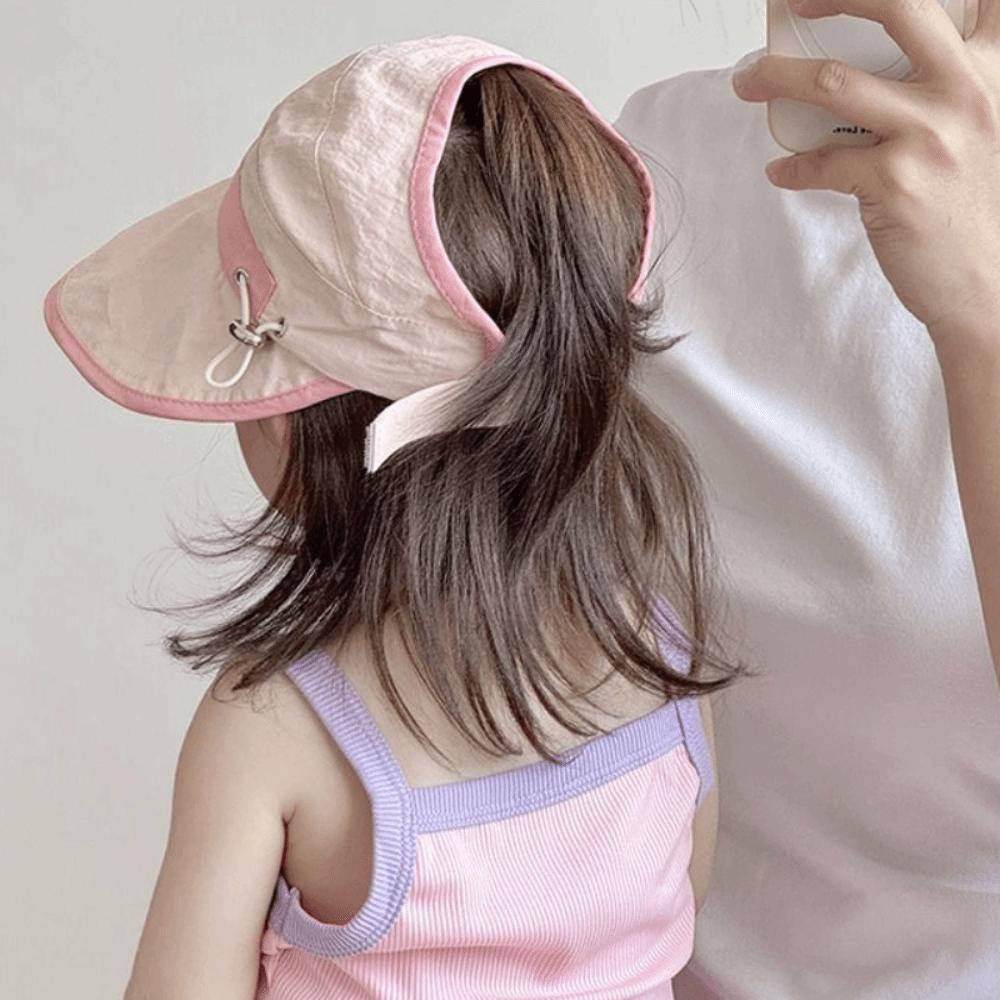 Korean Style Summer Kid Sunhat Quick-dry Children's Empty Top Cap Soft Candy Color Bucket Hat Boy