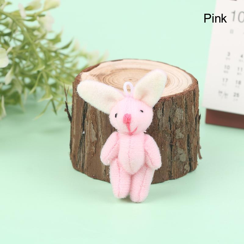 High Quality  5Cm Soft Mini Plush Rabbit Dollhouse Miniature Accessories Animal Toy Furniture For Doll Home Decoration 1Pc