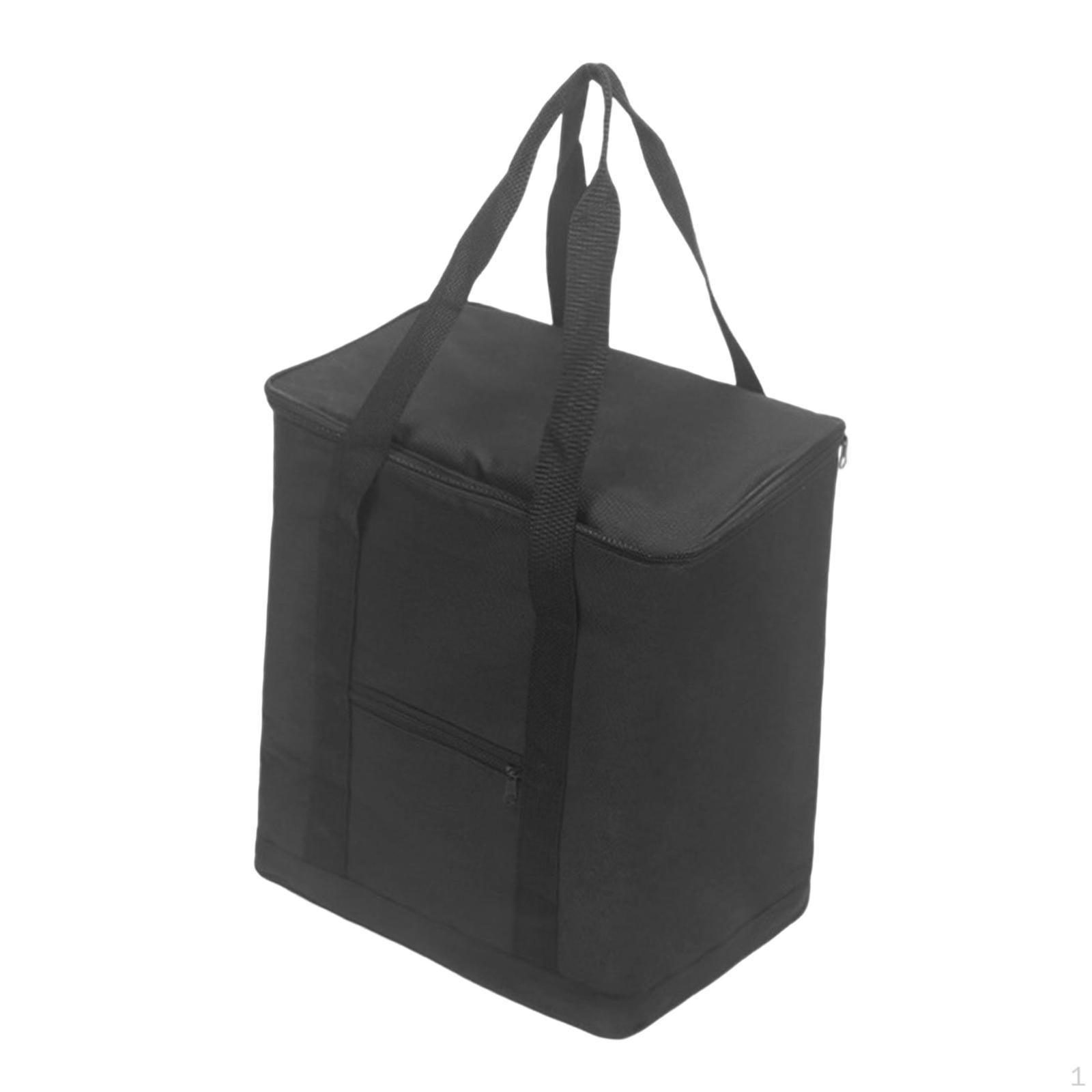 Изолированная водонепроницаемая портативная сумка для взрослых, многоразовая сумка, контейнер для хранения продуктов питания для путешествий чёрный