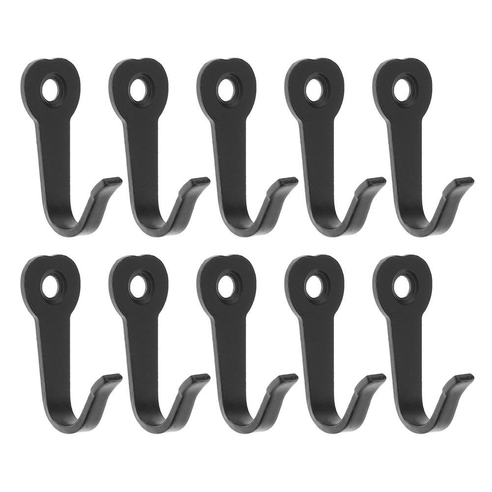 

10Pcs/lot Key Hooks Hangers Black Wall Mounted Hooks Rustic Key Coat Bag Hat Hanger Rustic Clothes Hooks Wall Hanging Hooks