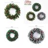 Plush Pvc 11.8-23.6in Christmas Wreath Home Decoration Xmas Gift