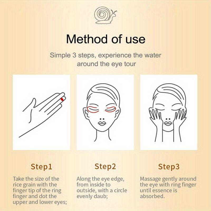 Odżywczy krem pod oczy ze śluzem ślimaka Przeciwstarzeniowy zabieg nawilżający na cienie i obrzęki