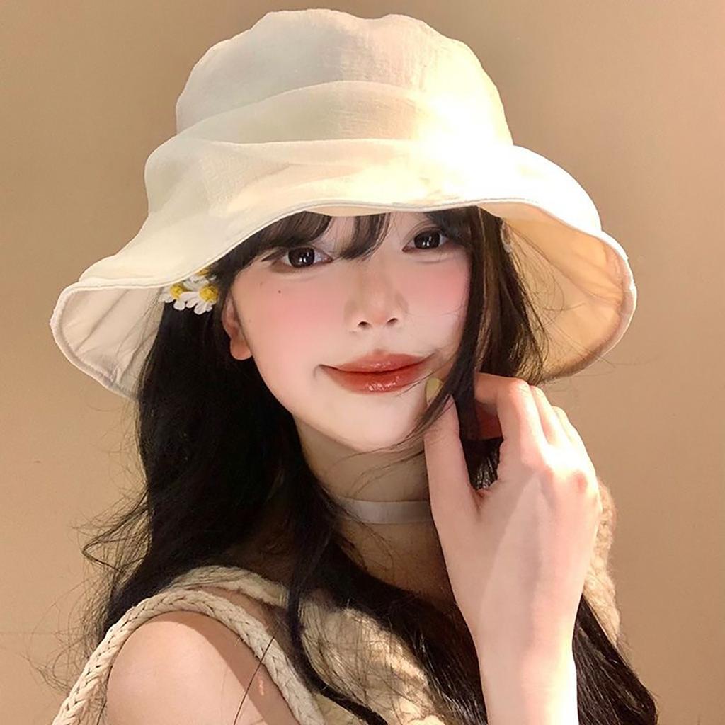Solid Color Thin Fisherman Hat For Women Summer Mesh Wide Brim Bucket Hat Casual Outdoor Ladies Girl Panama Basin Cap