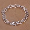 Sterling Utsøkt Solid Kjede Armbånd Mote Sjarm Kvinner Menn Bryllup Søte Enkle Modeller Smykker