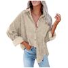 Women's  And Winter Shirts Women's Solid Color Lapel Loose Casual Jacket