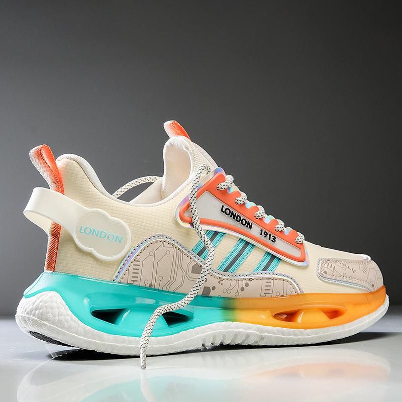 New Fly-woven Breathable Men's Shoes Versatile Sports Shoes Student Sports and Leisure Running Shoes